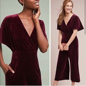 Velvet jumpsuit from Anthropologie